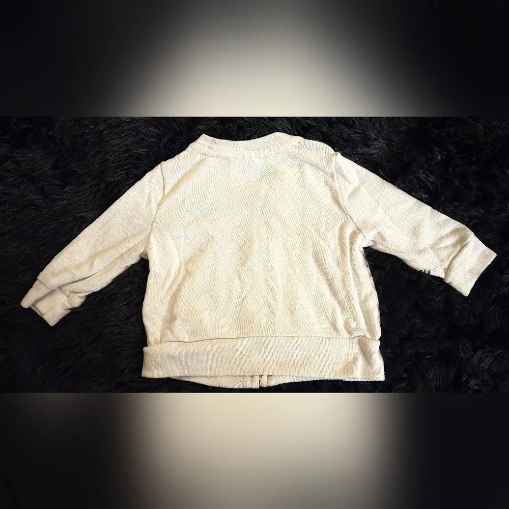 BABY Gap Cream Zip Sweater 0-3m